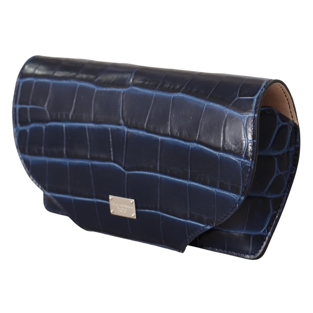 Dolce & Gabbana Blue Skin Leather Eyewear Cover Sunglasses Case - Picture 2 of 5